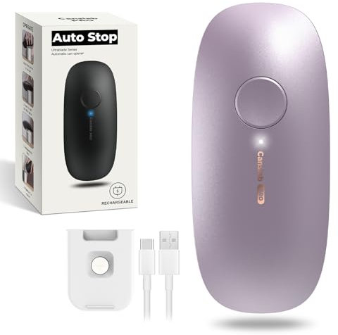 Ultrablade PRO Ouvre-boîte électrique rechargeable par USB pour la cuisine pour personnes âgées souffrant d'arthrite - Ouvre-boîte automatique avec une seule touche - Bord lisse - Petit ouvre-boîte -