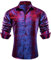 YOHOWA Men's Silk Shirt Button Down Paisley Flower Dress Shirts Formal Casual Work Relaxed Fit Long Sleeve