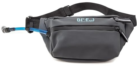 HY-FAN Handliches Wasserabweisendes Malecon Premium Pack für unterwegs, inklusive magnetischem Schlauchhalter und extra breitem Komfortgurt, 450 ml Fassungsvermögen, Grau, Einheitsgröße, Malecon Pack