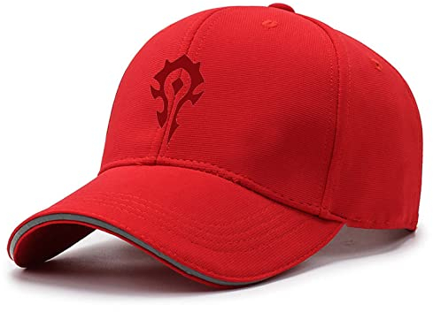 LSTQPK Herren Baseballkappe Mit Aufdruck The Horde Sommer Sonnenhut Verstellbare Laufkappe Unisex Trucker Mütze Outdoor Sportkappe – Geschenk Teenager-Red||One Size