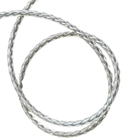 Pangyoo Filo elettrico Cavo intrecciato trasparente da 2 * 0,75 mm, filo tessile rotondo, cavo elettrico for lampada vintage, linea di lampade a sospensione retrò(Size:2m)