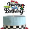 SYKYCTCY 1 Pack Racing Car Happy Birthday Cake Topper Fighting Race Car Cake Pick for Racing Sports Theme Baby Shower Boys and Girls' Birthday Party Cupcake Decorations Supplies