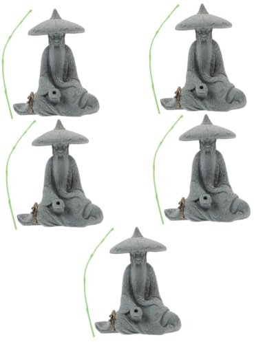 PRETYZOOM 5St Jiang Taigong-Verzierung Attraction attraktion beemysafe Safety japanische Miniaturfiguren Mini- -Statue Wohnkultur Steingartenverzierung Aquarienverzierungen Harz