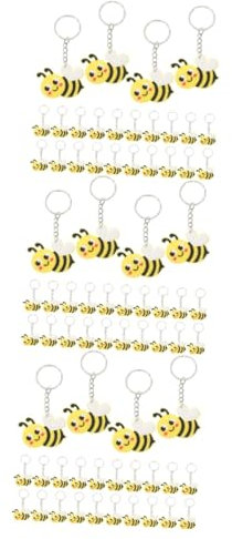 ULDIGI 72 Stk Biene Schlüsselanhänger Aufkleber Rucksack Schlüsselanhänger bienen bienen zubehör süße Geldbörse bienenwachstücher Tasche hängende Dekoration Geldbeutel-Dekore