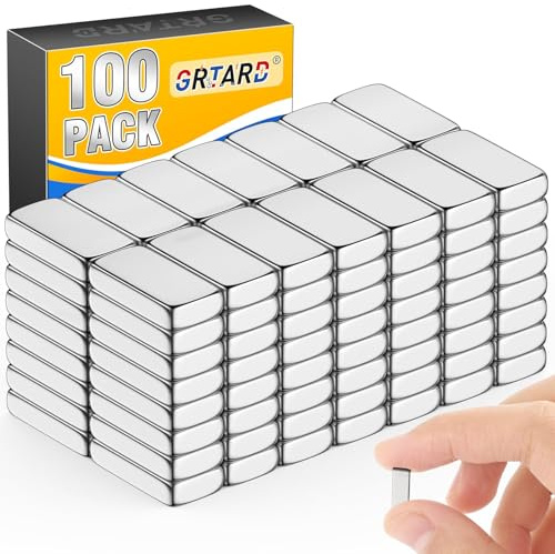 Grtard Starke Neodym-Magnete, 20 x 5 x 2 mm, robuste Seltenerd-Magnete, rechteckige Magnetleiste, kleine leistungsstarke Magnete für Handwerk, Küche, Heimwerker, Werkzeugaufbewahrung, Wissenschaft,