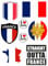 Daged Frankreich Aufkleber Karte 8 Stück - PKW Auto Sticker Motorrad Biker Flagge Fahne Vinyl AKN
