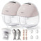 NCVI Electric Breast Pump Hands Free 8131, Wearable Breast Milk Pumps Portable with 4 Modes & 9 Levels, Rechargeable Wireless, LED Display Breastfeeding Pump with 19/21/24mm Comfortable Flanges, Pink