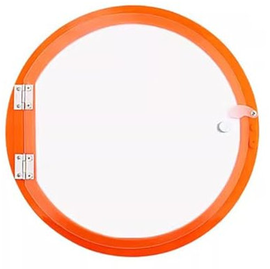 Ventana acrílica para camiones de alimentos, para baño, casa de juegos, cobertizo, ventana naranja para servir pasteles, 50 x 50 cm