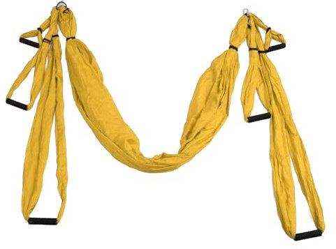 Asixxsix Aerial Yoga-Schaukel-Set, Verstellbare Yoga-Hängematten-Hängeschaukel, Aerial Sling Inversion Fly Kit, Anti-Schwerkraft-Yoga-Sling, Gleichgewicht und Linderung von