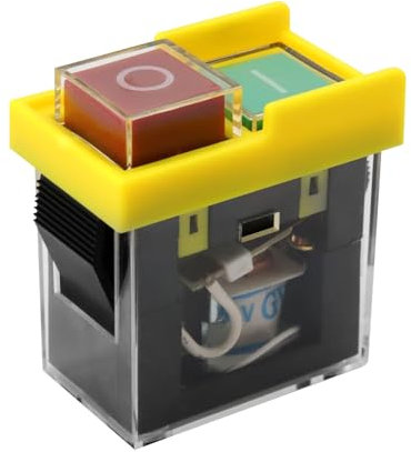 Interruttore Magnetico Binghe KJD6 5E4 250V 6A Interruttore Elettromagnetico, Protezione Interruttore Macchina Contro Interruzione di Corrente, interruttore utensile, Impermeabile, Pulsante di Avvio