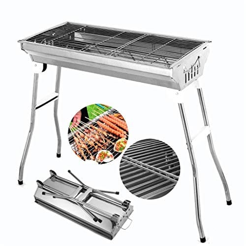 BBQ-Grill Outdoor Outdoor Barbecue-Grill Edelstahl Klappbarbecue-Free-Installation Barbeque-Grill BBQ Holzkohlegrill Tragbarer Grill