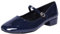 Mary Jane Donna Tacco 3cm Ballerine Lucide Vernice con Punta Quadrata Decollete con Cinturino sul Collo Piede Scarpe Comode (Blu, Sistema Taglie Calzature EU, Adulto, Numero, Media, 38)