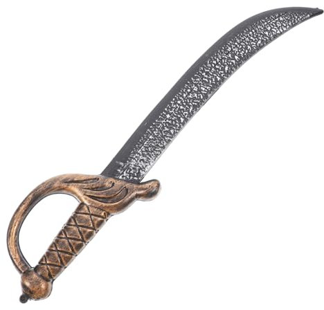 Beavorty und Requisiten Schwertspielzeug Schwertkostümprop Ritterschwert Cosplay- Kid Pirate Sword Piratenschwert -Stütze Kinderschwert Plastik Black