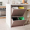 VEEHAUS Poubelle de cuisine pour une utilisation polyvalente avec rabats en acier inoxydable Poubelle élégante pour un rangement efficace et pratique Rose (4 x 15 LT - 60 LT)