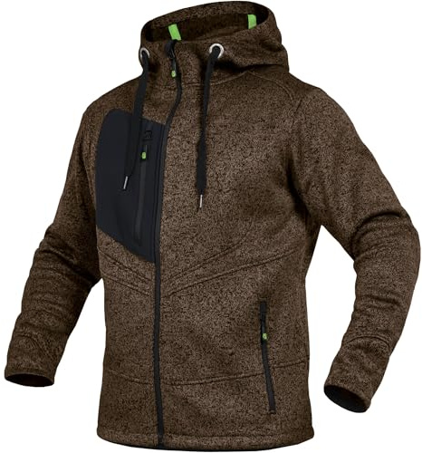 Leibwächter Unisex Strickjacke Casual-Line – Zip Hoodie mit Kapuze und 7 Taschen – Strickjacke für Damen & Herren – Cardigan mit Reißverschluss