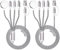 2Pack 4 en 2 Múltiple Rápido Cargador para A pple Watch, 1.8M/6FT Cable de Carga Nylon USB A/C a Puerto iOS/Tipo C/Micro USB/iWatch, Compatible para iWatch Ultra/SE/1-10/iPhone/AirPods/Galaxy/Huawei