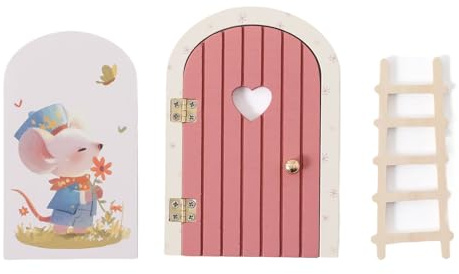 Dopsyesn Kit de Puerta de | Puerta Pequeña De s De Madera | Accesorios para Muñecas Decoración Hogar Dormitorio Escuela Oficina Regalo Fiestas