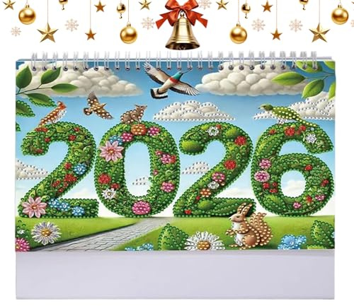 Duroecsain Schreibtischkalender - 2026 Schreibtischkalender Januar Bis Dezember | Terminplanung Strasskunst Für Lehrer Schüler Jugendliche Erwachsene Kinder