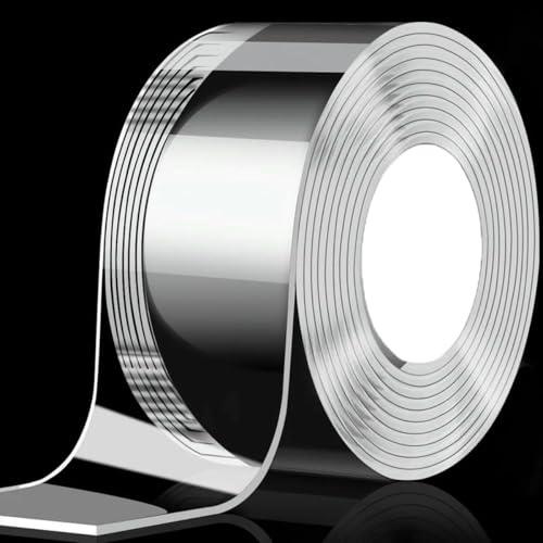 Einseitiges Klebeband, strapazierfähiges Nano-Klebeband, Mehrzweck-Montageband, Bilderaufhängeleiste, Klebeplakat, Teppichklebeband (50 mm x 3,0 m x 1 mm)