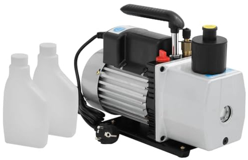 LoogCape Pompe à vide à deux niveaux 50 l/min pour climatiseurs, systèmes de refroidissement, réparation, entretien, nettoyage, pièces de rechange, machines d'impression, appareils médicaux, emballage