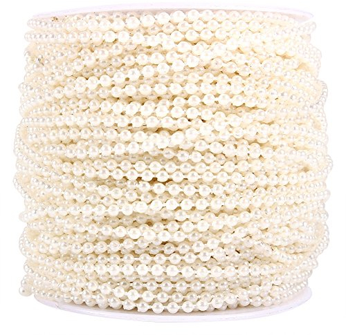 DIY Perlen Synthetische-Girlande Perlen Dekoration Hochzeit 3 mm ABS, beige