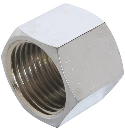 SOMATHERM FOR YOU, Manchon laiton nickelé double femelle 15/21 pour raccordements plomberie, compatible avec tous raccords laiton, étanchéité sur filet ou joint plat