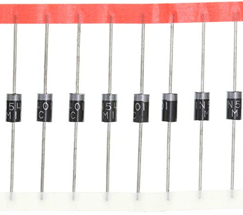 HUABAN 10 pièces 1N5401 Diode de redressement 3A 100V DO-201AD (DO-27) Axial 5401 3 Amp 100 volts