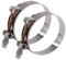 Glarks 2Pcs 76-84mm Stainless Steel T-Bolt Hose Clamps Turbo Intake Soft Hose Intercooler Clamps (76-84mm)