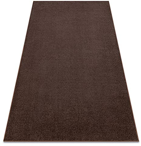 rugsx Einfarbiger Teppich Eton für Zimmer, Wohnzimmer, Schlafzimmer, Teppichboden Auslegware, braun, Verschiedene Größen, 300x350 cm
