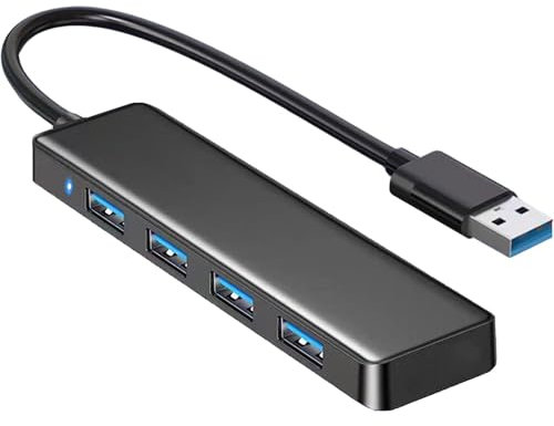 VIENON - Hub USB 3.0 de 4 puertos, divisor USB, expansor USB para laptop, Xbox, unidad flash, disco duro, consola, impresora, cámara, teclado, mouse