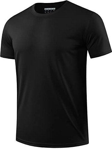 EKLENTSON UV Protection Tops Mens UPF 50+ Lightweight Shirts Cooling Quick Dry Gym Top Summer Beach T Shirt Black L