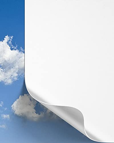 SA ROCA® 13,32 EUR/m² Milchglasfolie im Wunschmaß – Bis 50m am Stück I Fensterfolie Blickdicht als Sichtschutz I selbsthaftende Sichtschutzfolie für Fenster - Weiß I 200 x 105cm