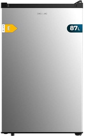 Cecotec Congelador Vertical Sobremesa 87L Bolero CoolMarket TF 87 Inox. 83,6 cm de Altura y 50,6 cm de Ancho, Bajo Consumo, Puerta Plana y Reversible, Diseño Compacto, Blanco