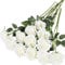 10 PCS Artificial Roses, Artificial White Roses Silk Flowers, Bridal Wedding Bouquet Realistic Flower for Home Garden Party Arrangment Garden Decoration
