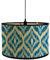 FANSU Lampenschirm fuir Tischlampe, Gelb Blau Lampenschirm Hängelampe Lampenabdeckung für E27 Stehlampe Tischlampe Deckenleuchte Wohnzimmer Moderner Deko (Hellblau,30x30x20cm)