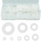 500 rondelle in nylon, rondelle distanziali piatte rotonde in plastica, guarnizioni assortite per viti e bulloni, colore bianco, 5-20 mm, M2/M2,5/M3/M4/M5/M6/M8/M10