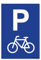 Panneau CombiCraft Parking pour vélo, dimension de 21 x 30 cm, en aluminium, pour intérieur et extérieur, résistant aux intempéries
