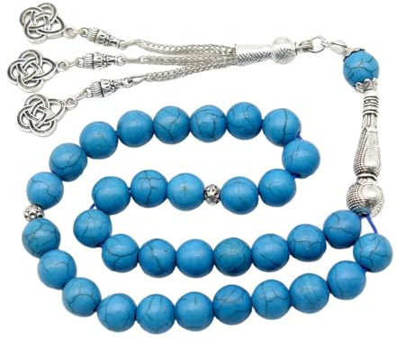 JAWSEU Muslimische Perlen Gebetskette Armband, Gebet Armband Frauen Männer Muslim Schmuck Gebet Perlen Armband Buddhist Armband Eid Mubarak Prayer Beads Religiöser Rosenkranz Anbetung Armbänder