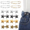 Mabor Sterne Hosenverkleinerung Knöpfe,12 Paare Knopf zum Kleid Jeans Hosenbund Enger Machen Knöpfe Ohne Nähen Hosen Enger Machen Clip Mehrfarbige Hosenclip für Jeans und Jeansröcke