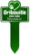 GRAVURE CONCEPT Plaque Funéraire pour Animaux - Stèle Commémorative Personnalisable PVC (Chien/Chat etc) - (Modèle 1 / Vert Texte Blanc)