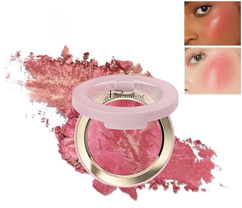 Lighting Marble Blush, 2-in-1-Marmor-Textmarker-Rouge, Puder-Rouge für Wangen, langlebig, leicht und mischbar, rosa gebackenes Rouge, vielseitig verwendbar, für einen natürlichen Sonnen-Look, 03#