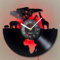 Viiluuxr LED Leuchtend Vinyl Schallplatten Elefant Uhr Batteriebetrieben 30 cm Funkuhren Led-Streifen Afrikanische Grasländer Deko Gaming Zimmer Nachtlicht Leise Outdoor Leuchtendes Ambiente Wanduhr.