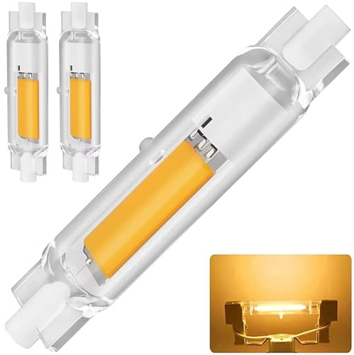 Dvnoua R7S LED 78mm 20W Dimmbar Lampen | 20W R7S LED Stab Lampen Ersatz für 200W Halogen Leuchtmittel, R7s led Glühbirne Warmweiß 3000K 2000LM, Kein Flackern, 360°Abstrahlwinkel, 2er Pack