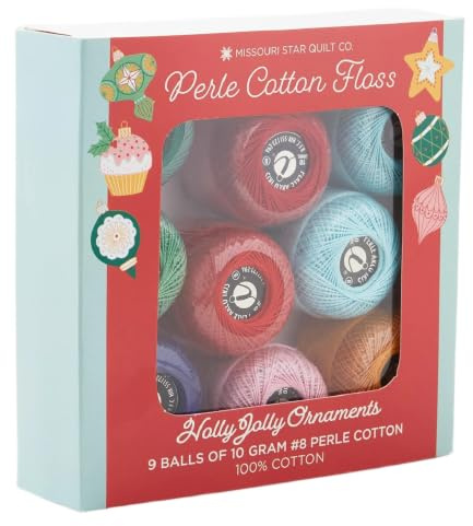 Missouri Star Holly Jolly Ornaments Perle Cotton Floss Pack – Premium Embroidery Thread Set for Hand Stitching, Appliqué & Holiday Quilting Projects