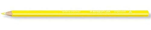 STAEDTLER 157-10 ergo soft Farbstift, ergonomische Dreikantform, rutschfeste Soft-Oberfläche, 12 Stück im Kartonetui, lichtgelb