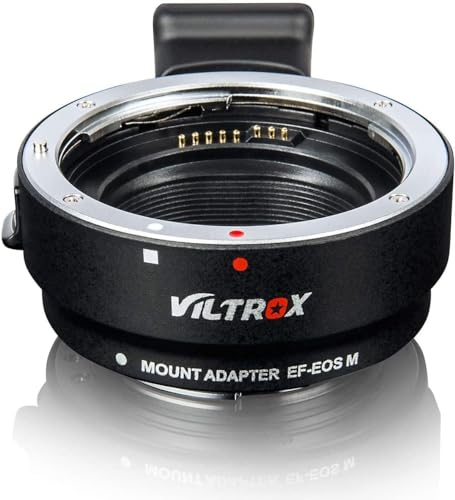 VILTROX EF-EOS M Objektivanschluss Adapter Auto Focus Konverter Ring für EF/EF-S Serie Objektive kompatibel mit Canon EOS M Mount Kameras EOS M3 M5 M6 M10 M50 M100