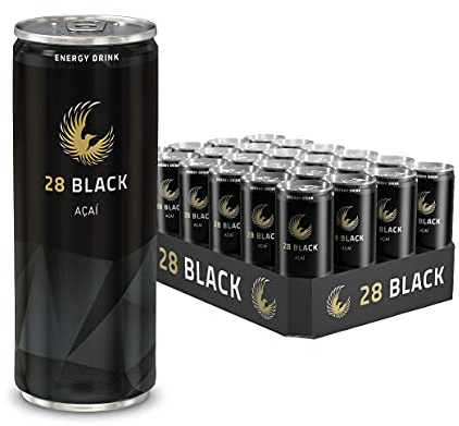 28 BLACK Açaí - Energy Drink, 250ML (24-pack), 6.7 kg