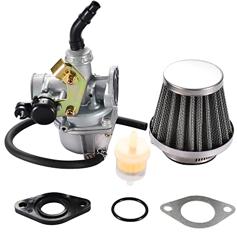 GOOFIT Carburatore 19 con Filtro Aria con Filtri Carburante del Guarnizione Choke Sostituzione per 50cc 70cc 90cc 110cc ATV Quad Scooter Go Kart Pocket Bike