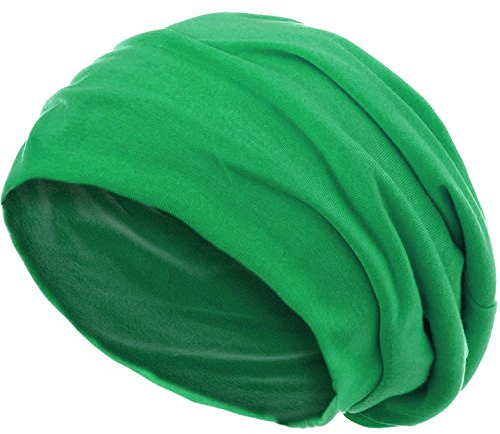 style3 Slouch Beanie aus atmungsaktivem, feinem und leichten Jersey Unisex Mütze Haube Bini Einheitsgröße