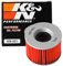 K&N Powersports Ölfilter - Kartusche 76x56mm kompatibel mit Yamaha, Kawasaki, Honda, Bimota, Benelli (KN-401), Rot